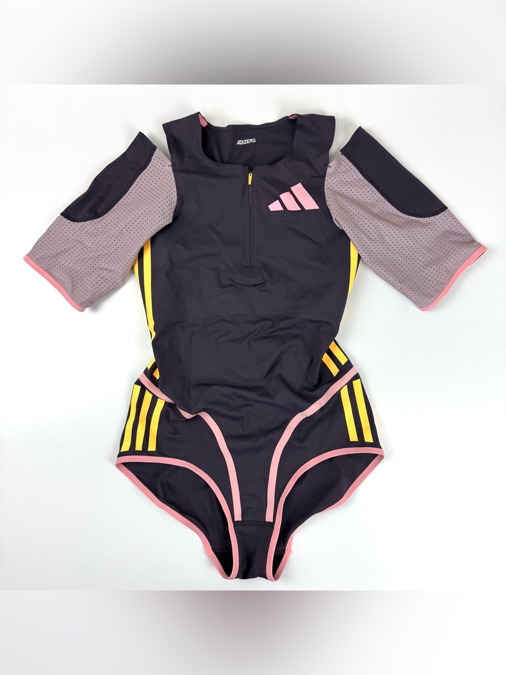NEW Adidas 2024 Pro Elite Team Womens Sz S Speedsuit Leotard Perforated Purple